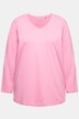 Bluzka, dekolt w serek, luźny krój, długi rękaw