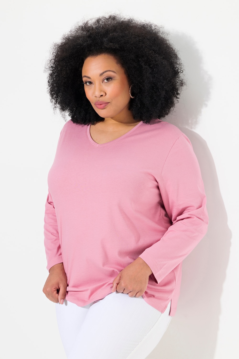 Große Größen Shirt, Damen, rosa, Größe: 50/52, Baumwolle, Ulla Popken