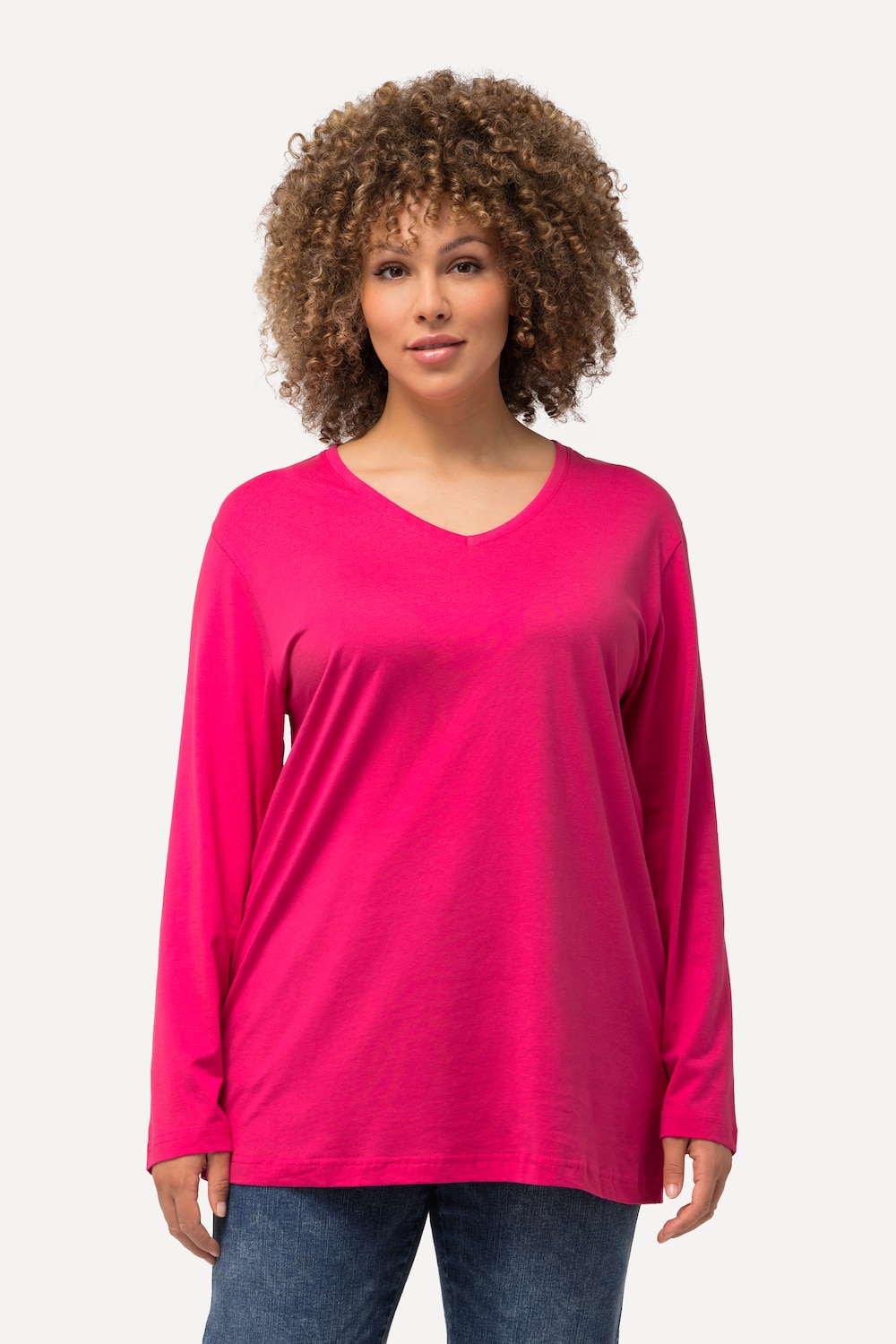 Große Größen Shirt, Damen, rosa, Größe: 54/56, Baumwolle, Ulla Popken