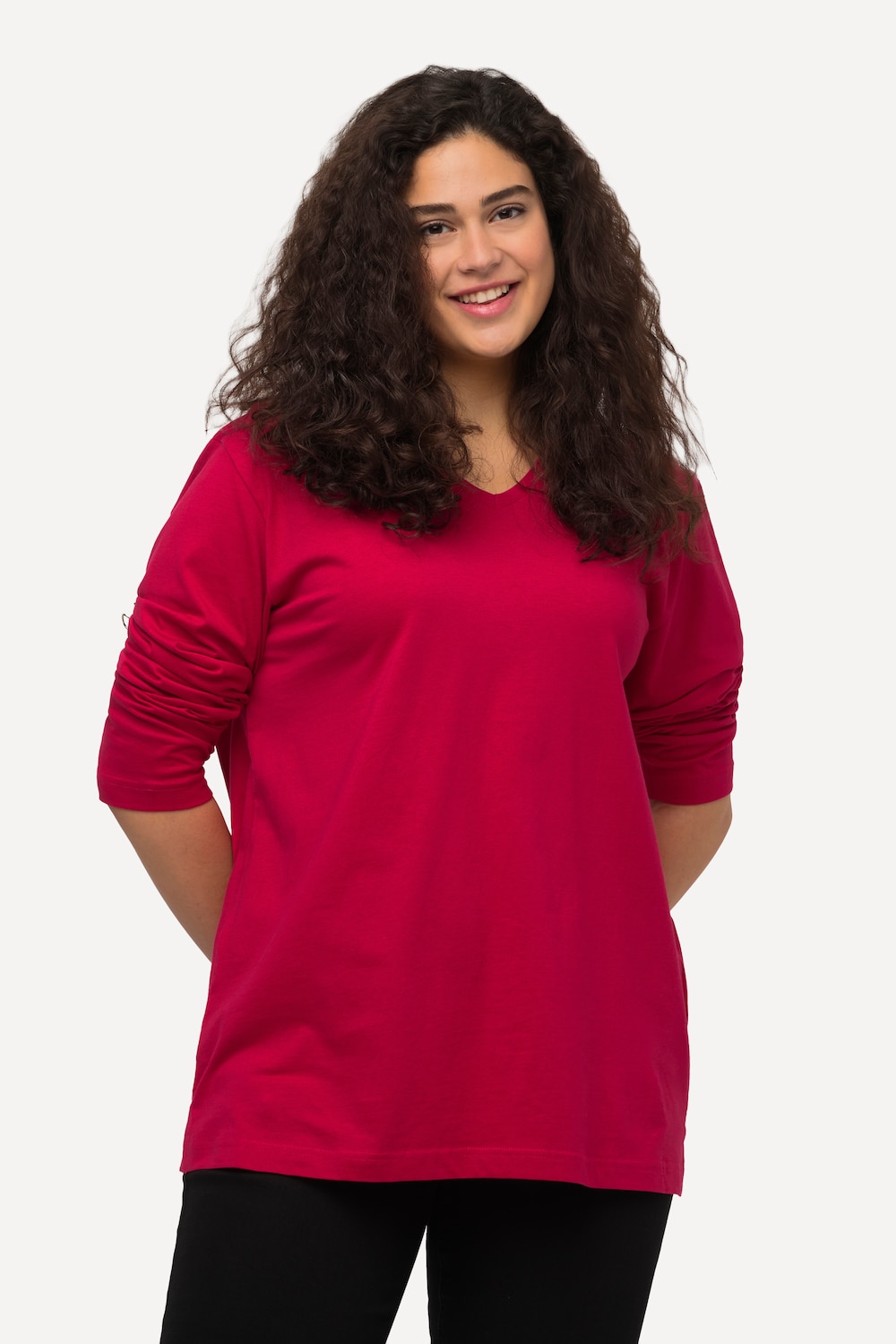 Grote Maten Shirt, Dames, rood, Maat: 54/56, Ulla Popken