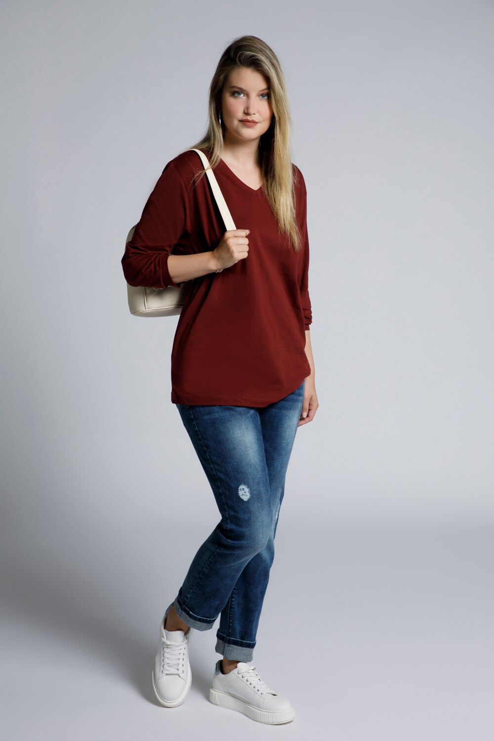 Grote Maten shirt, Dames, bruin, Maat: 50/52, Ulla Popken Grote Maten shirt, Dames, bruin, Maat: 50/52, Ulla Popken