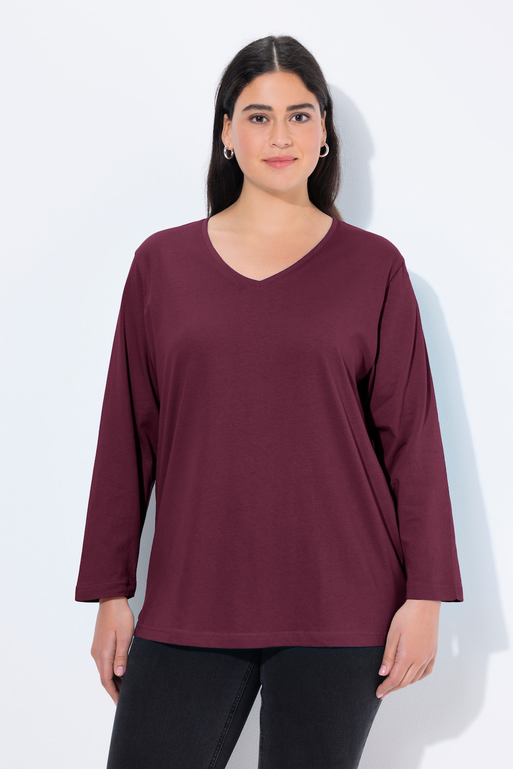 Große Größen Shirt, Damen, lila, Größe: 66/68, Baumwolle, Ulla Popken