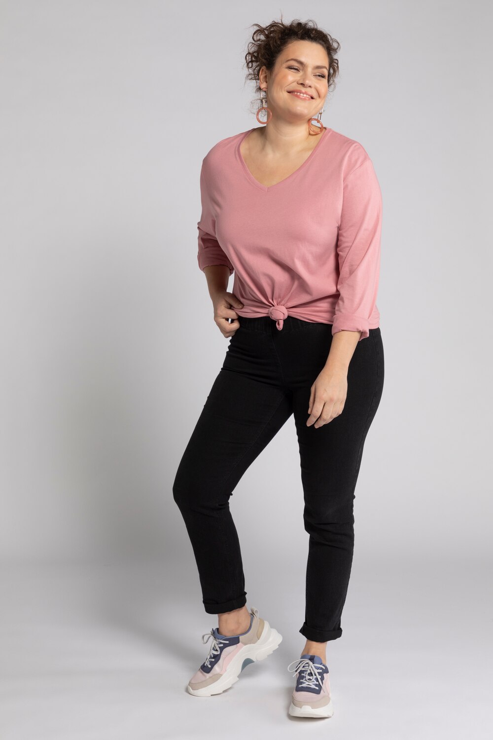 Grote Maten shirt, Dames, rood, Maat: 46/48, Katoen, Ulla Popken Grote Maten shirt, Dames, rood, Maat: 46/48, Katoen, Ulla Popken