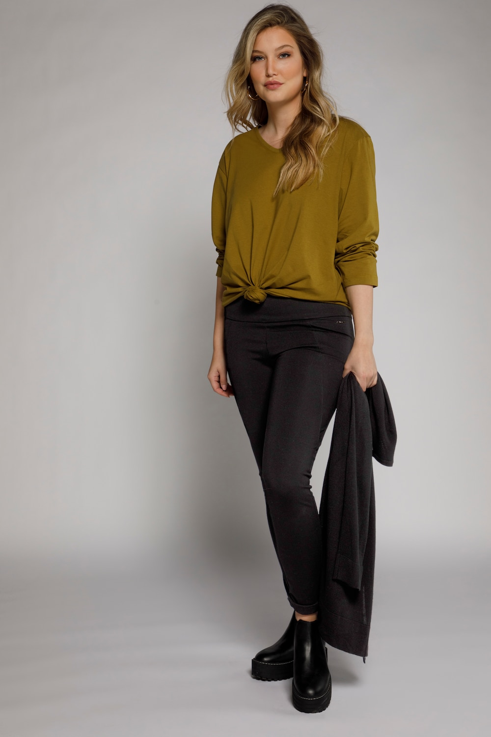 Grote Maten shirt, Dames, bruin, Maat: 58/60, Katoen, Ulla Popken Grote Maten shirt, Dames, bruin, Maat: 58/60, Katoen, Ulla Popken
