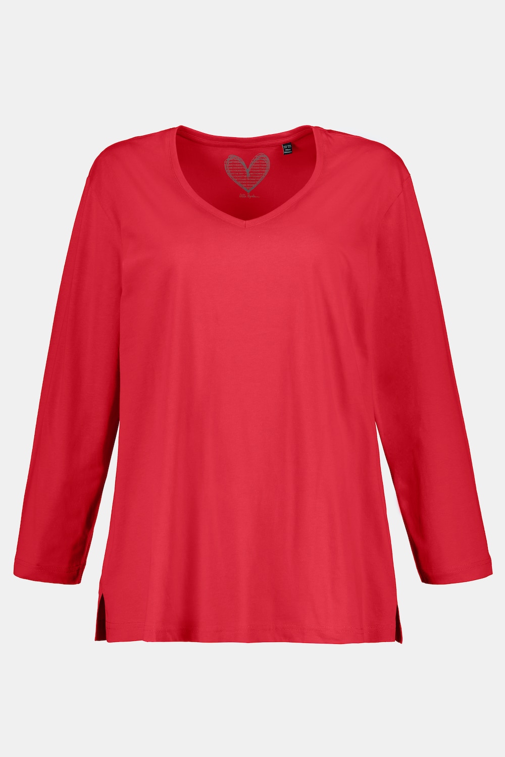 Grote Maten shirt, Dames, rood, Maat: 42/44, Katoen, Ulla Popken