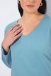 Shirt, V-Ausschnitt, Relaxed, Langarm