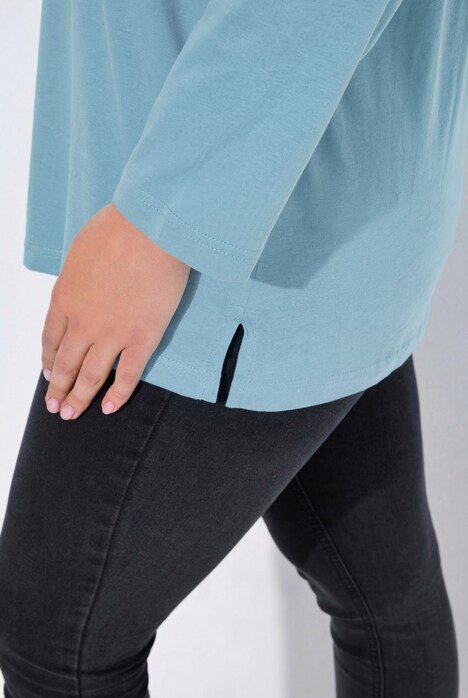 Shirt, V-Ausschnitt, Relaxed, Langarm