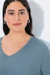 Shirt, V-Ausschnitt, Relaxed, Langarm