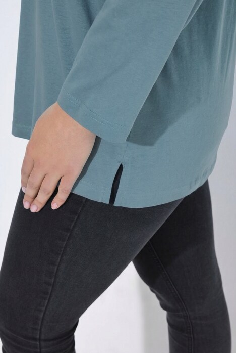 Shirt, V-Ausschnitt, Relaxed, Langarm