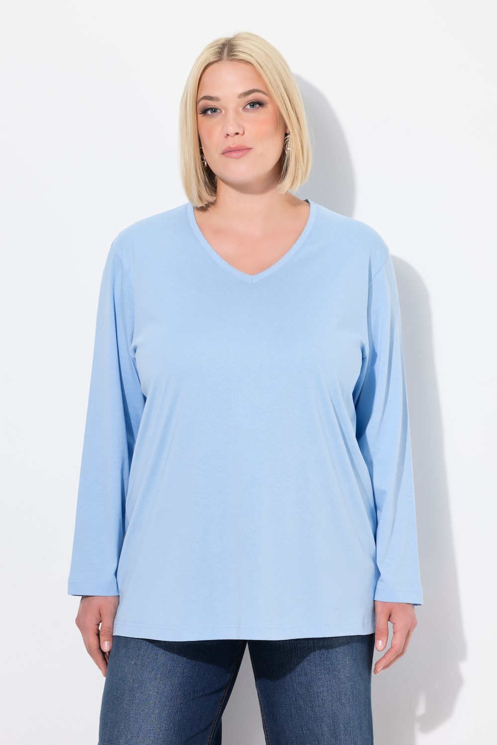 Große Größen Shirt, Damen, blau, Größe: 62/64, Baumwolle, Ulla Popken
