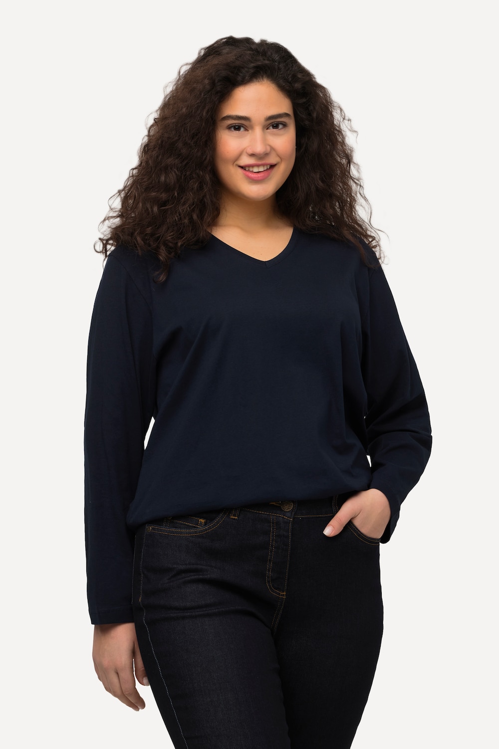 Grote Maten Shirt, Dames, blauw, Maat: 62/64, Ulla Popken