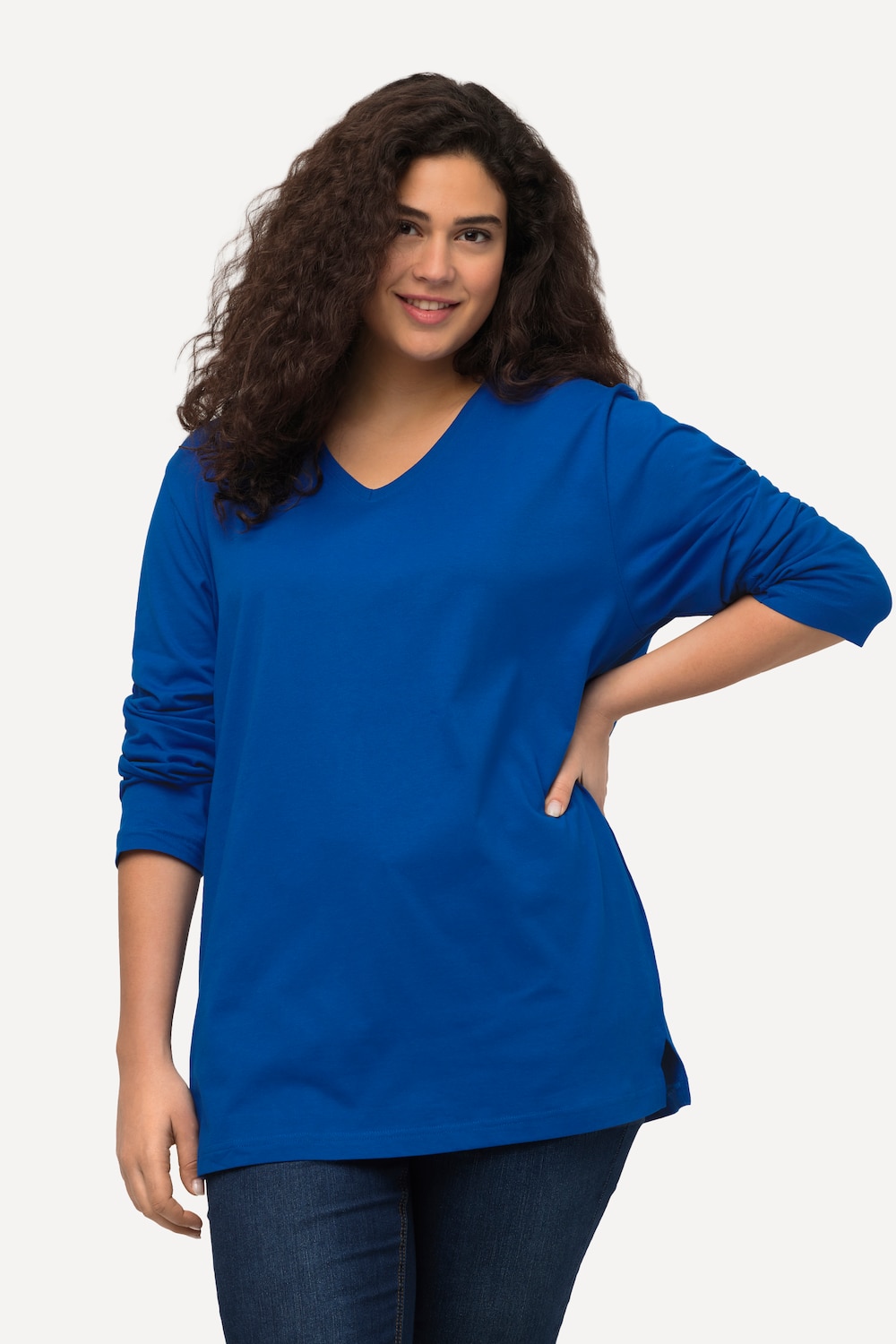 Grote Maten Shirt, Dames, blauw, Maat: 42/44, Ulla Popken