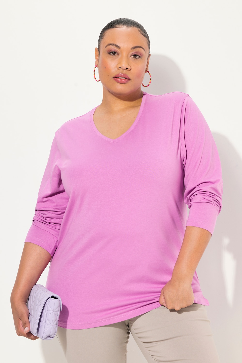 Große Größen Shirt, Damen, rosa, Größe: 54/56, Baumwolle, Ulla Popken