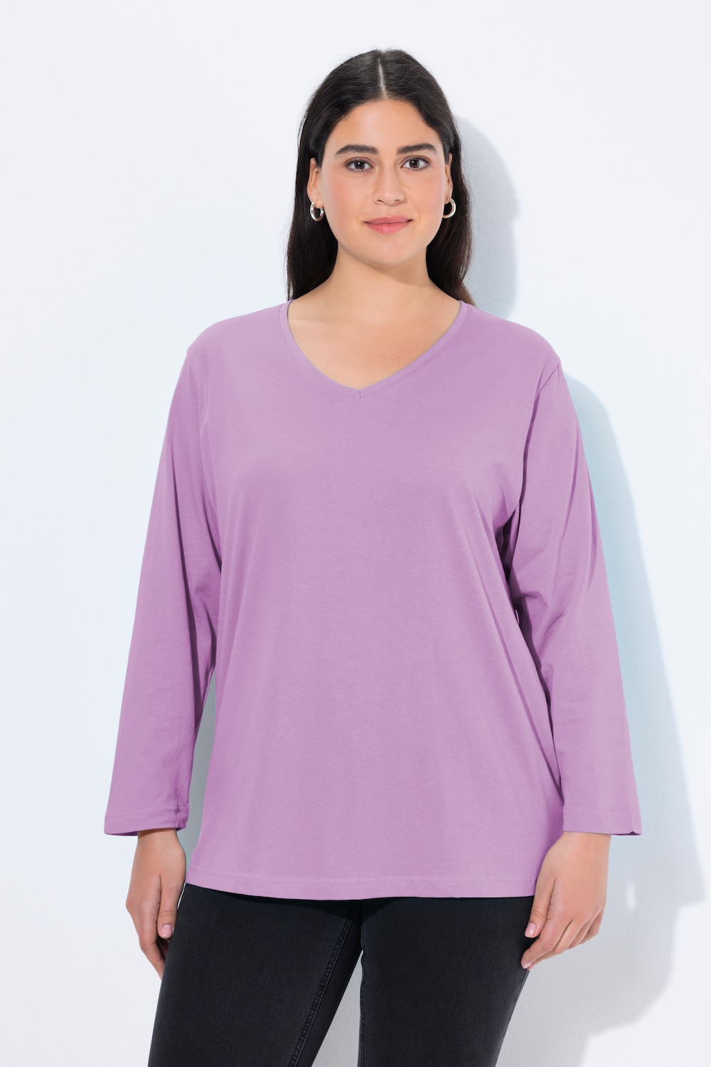 Große Größen Shirt, Damen, lila, Größe: 58/60, Baumwolle, Ulla Popken