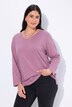 Shirt, V-hals, relaxed, lange mouw