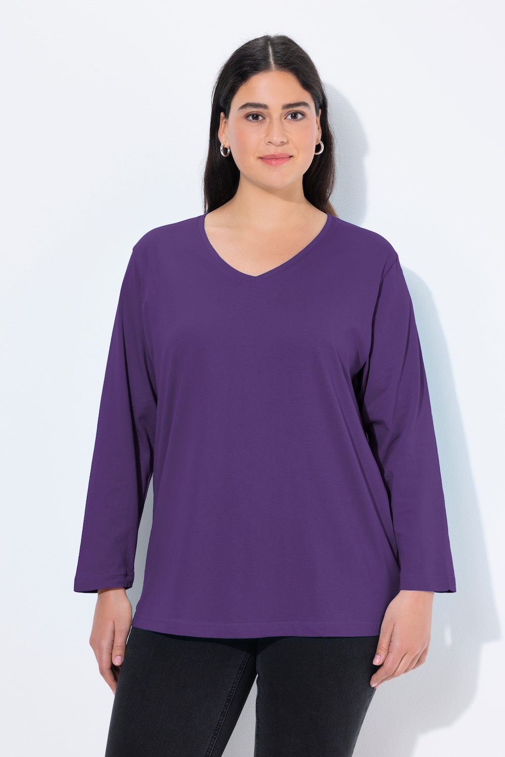 Große Größen Shirt, Damen, lila, Größe: 62/64, Baumwolle, Ulla Popken