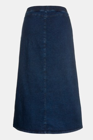 Duże rozmiary Dżinsowa spódnica, damska, dark blue, rozmiar: 66/68, bawełna/elastan, Ulla Popken