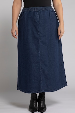 Ulla Popken Jeans-Rock, ausgestellt, Elastikbund - Große Größen