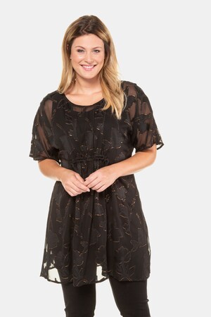 Ulla Popken Tunika, transparenter Blüten-Chiffon, selection - Große Größen