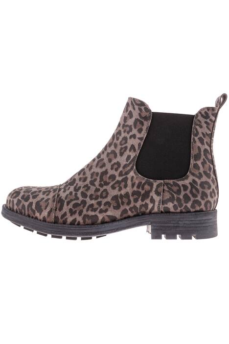 Leopard kotnkov boty, chelsea styl, semi, ka H