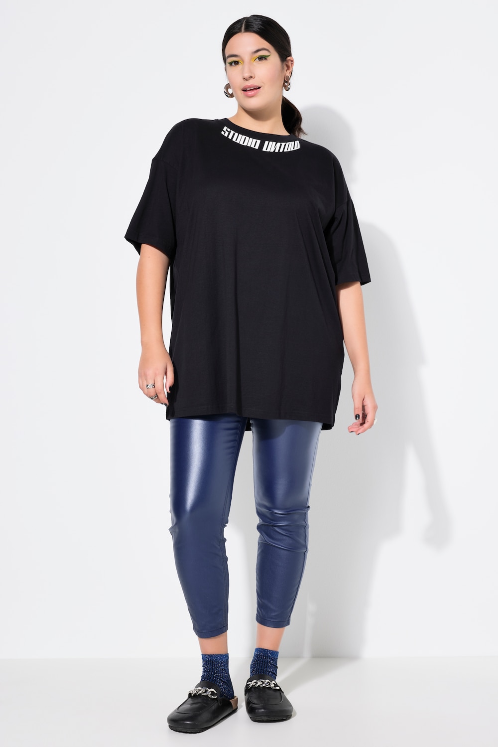 Thumbnail - Große Größen Skinny Jeans, Damen, blau, Größe: 50, Viskose/Synthetische Fasern, Studio Untold