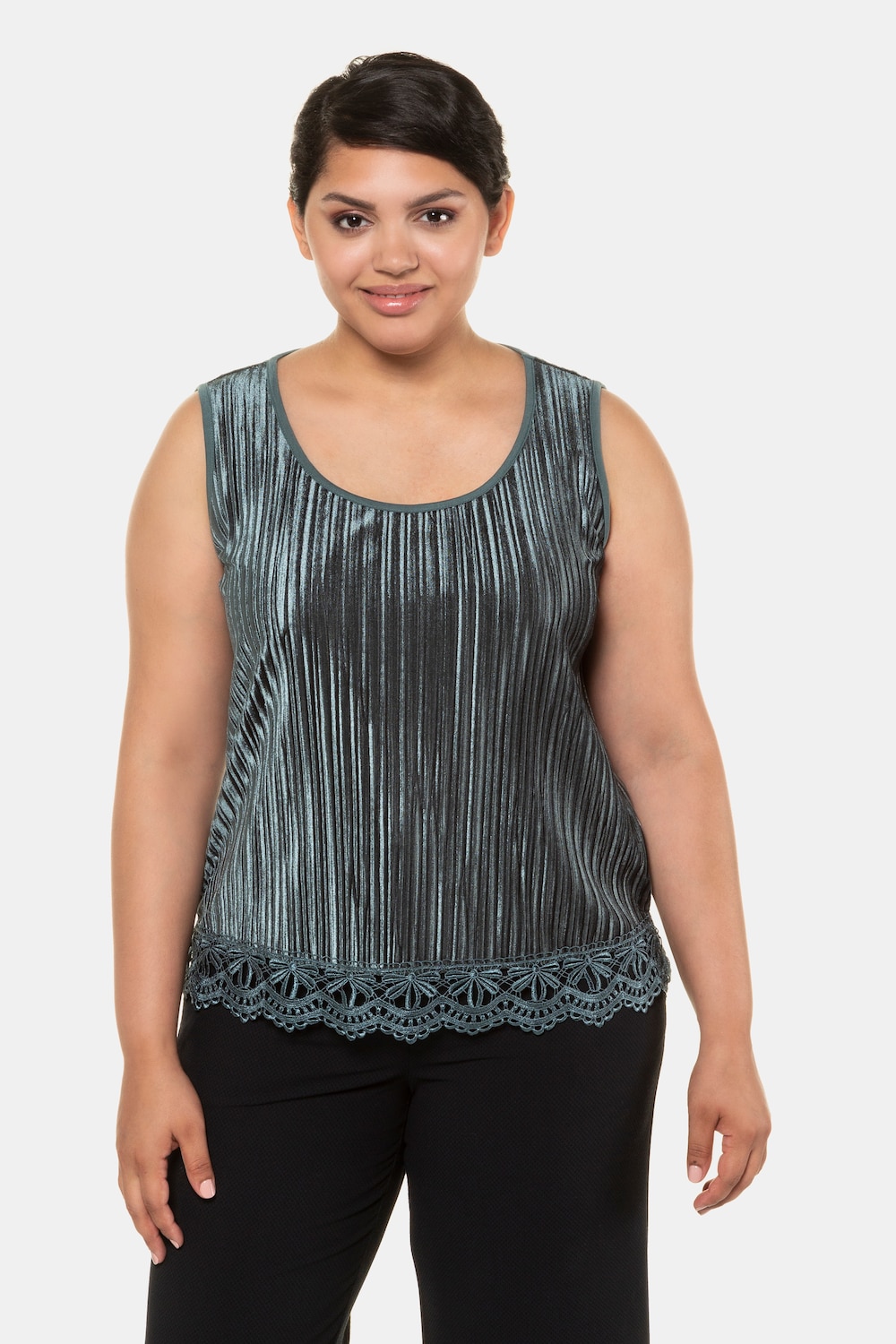 Grote Maten Top, Dames, turquoise, Maat: 46/48, Polyester, Ulla Popken Grote Maten Top, Dames, turquoise, Maat: 46/48, Polyester, Ulla Popken