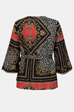 Duże rozmiary Bluzka kimono, damska, kolorowe, rozmiar: 54/56, wiskoza, Ulla Popken