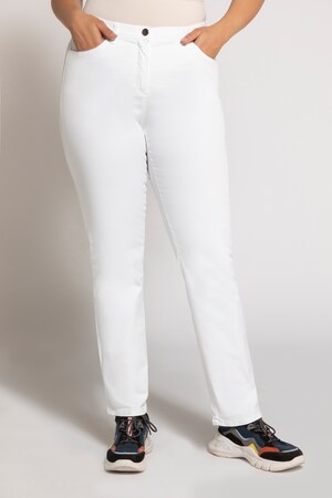 Duże rozmiary Spodnie Best Fit Sophie, damska, białe, rozmiar: 48, bawełna/elastan, Ulla Popken