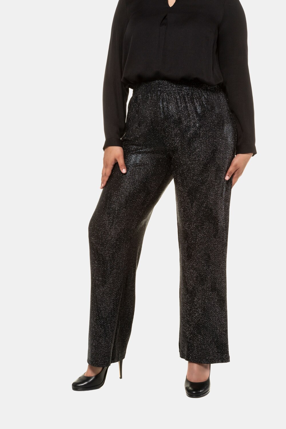 Grote Maten Broek Mary, Dames, zwart, Maat: 54/56, Synthetische vezels, Ulla Popken Grote Maten Broek Mary, Dames, zwart, Maat: 54/56, Synthetische vezels, Ulla Popken