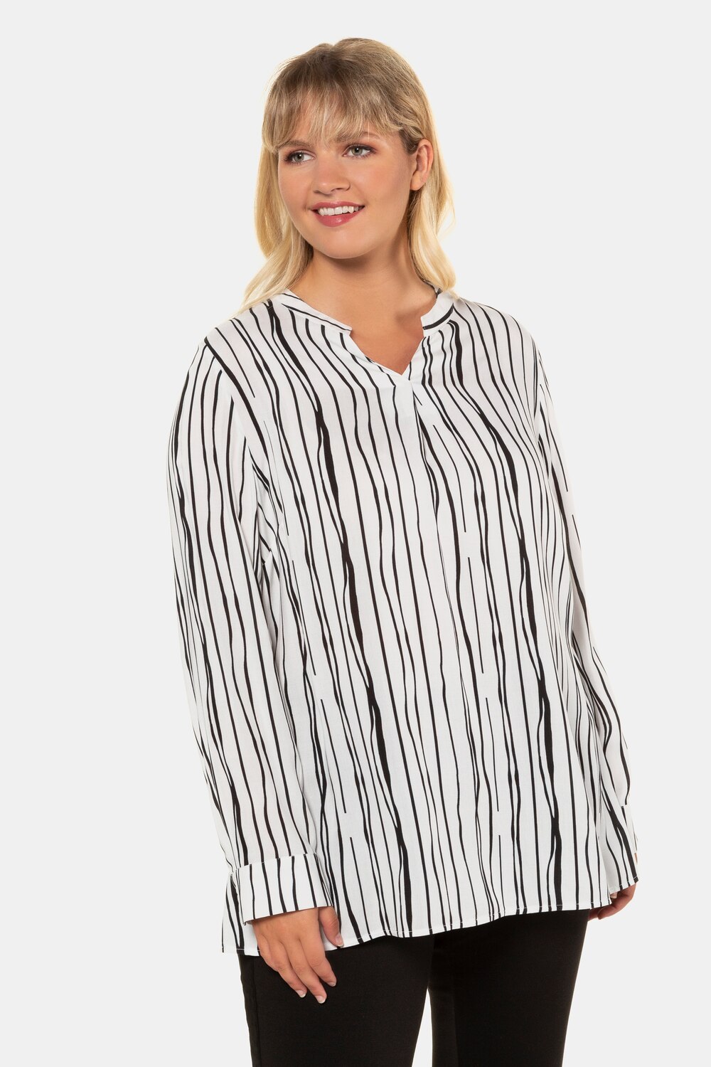 Grote Maten Tuniek, Dames, wit, Maat: 50/52, Viscose, Ulla Popken Grote Maten Tuniek, Dames, wit, Maat: 50/52, Viscose, Ulla Popken