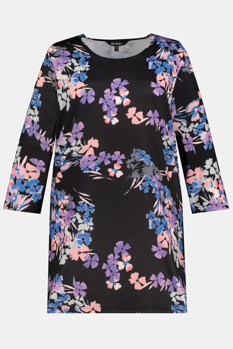 Matte Jersey Spring Floral Swing Knit Tunic