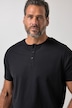 T-shirt Henley, collection Basic. Manches courtes et patte de boutonnage