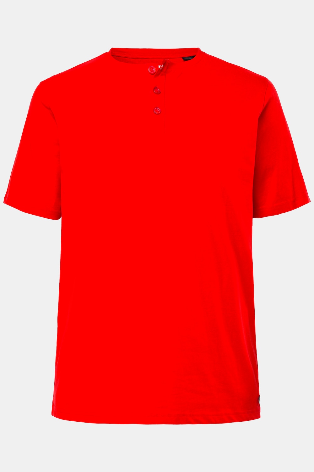 T-shirt Henley, collection Basic. Manches courtes et patte de boutonnage