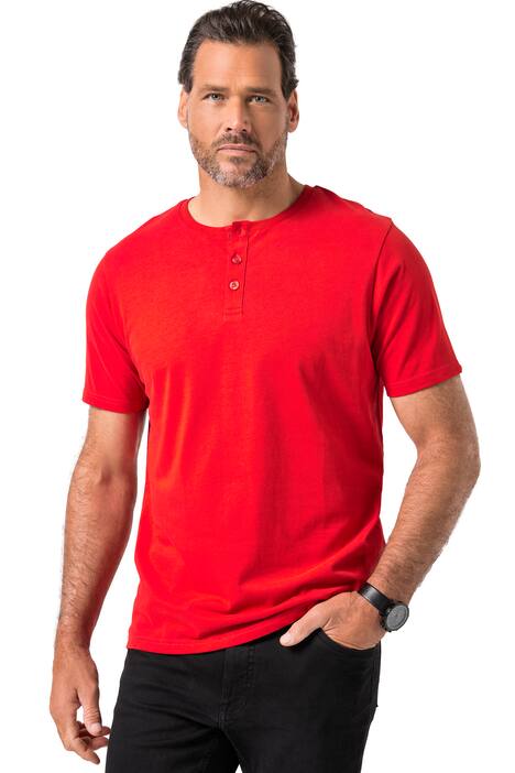Henley tričko, kolekce Basic, knoflíková léga, krátké rukávy