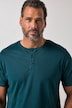 T-shirt Henley, collection Basic. Manches courtes et patte de boutonnage