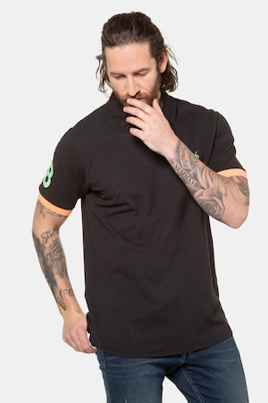 Duże rozmiary Koszulka polo, mężczyzna, czarna, rozmiar: 5XL, bawełna/elastan, JP1880