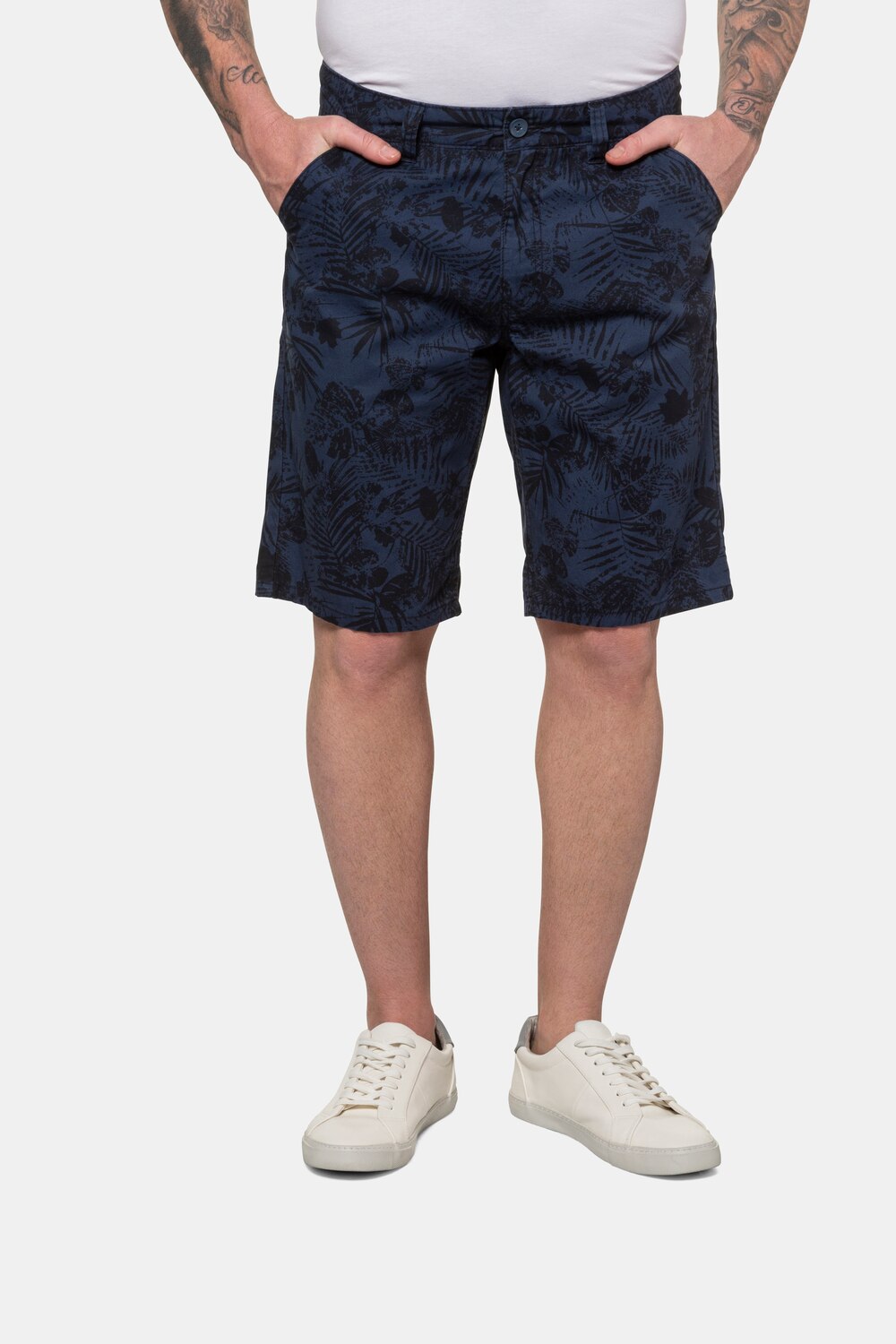 Grote Maten chino bermuda, Heren, blauw, Maat: 64, Katoen, JP1880 Grote Maten chino bermuda, Heren, blauw, Maat: 64, Katoen, JP1880
