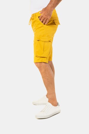 Duże rozmiary Bermudy bojówki, mężczyzna, żółte, rozmiar: 68, bawełna/elastan, JP1880