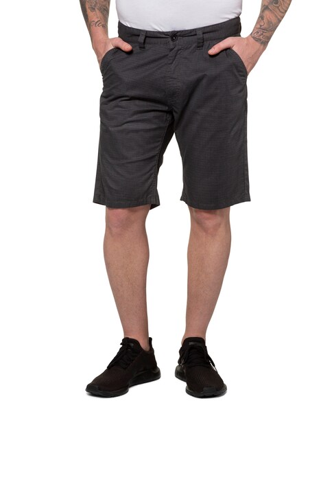 Chino bermudy, drobné káro, Regular střih