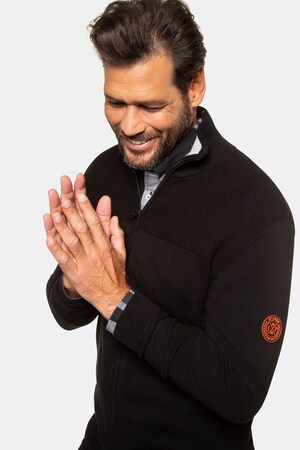 Duże rozmiary Sweter, mężczyzna, czarny, rozmiar: XL, bawełna, JP1880
