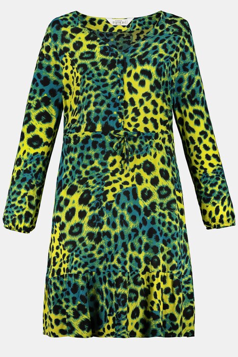 Leopard Print V-neck Airy Dress