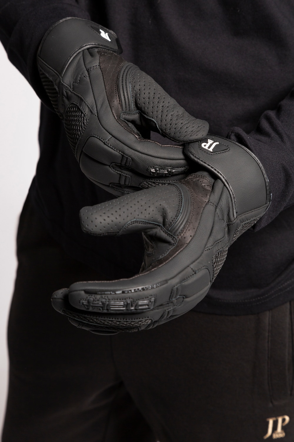 grandes tailles gants de moto summertime ii, hommes, noir, taille: 10, polyester, jp1880