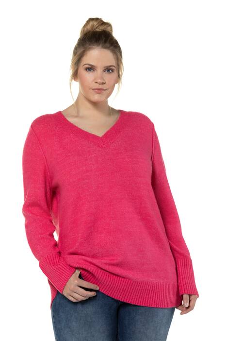 ULLA POPKEN Pullover mit Ajour pink NEU