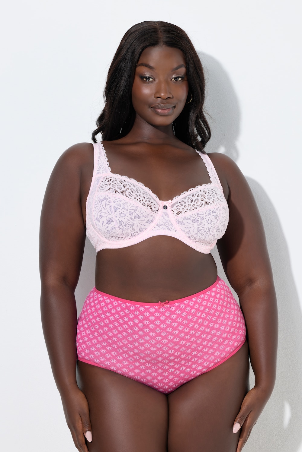 Große Größen Bügel-BH, Damen, rosa, Größe: 120E, Synthetische Fasern/Elasthan, Ulla Popken