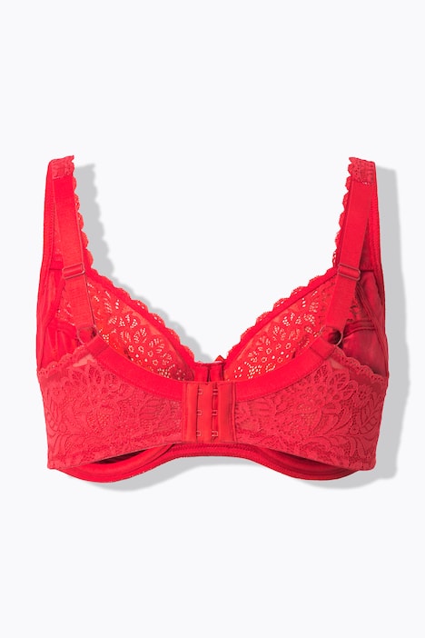 Beugelbeha, gebloemd kant, zuiver kant, Cup C - E