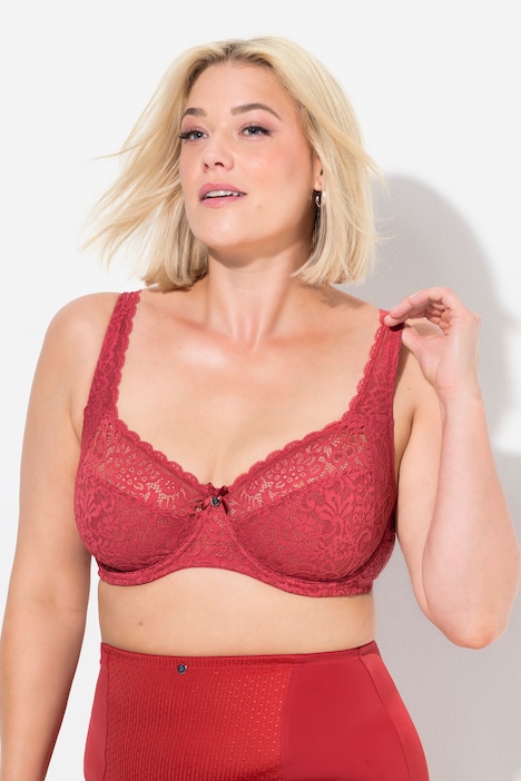 Reggiseno in pizzo floreale con ferretto e coppa C-E