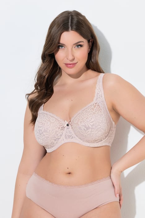 Bügel-BH, Blütenspitze, Vollspitze, Cup B - E