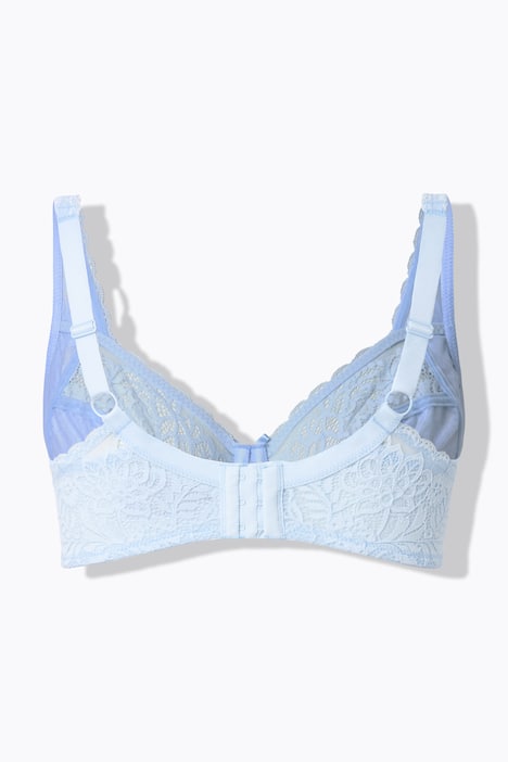 Beugelbeha, gebloemd kant, zuiver kant, Cup C - E