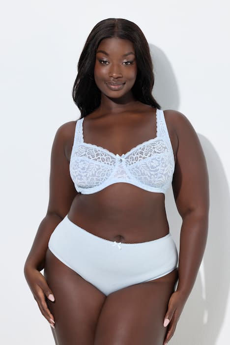 Beugelbeha, gebloemd kant, zuiver kant, Cup C - E