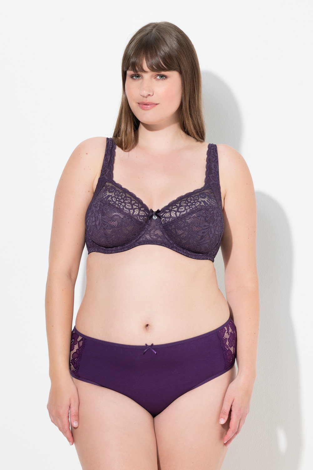 Große Größen Bügel-BH, Damen, lila, Größe: 100D, Synthetische Fasern/Elasthan, Ulla Popken